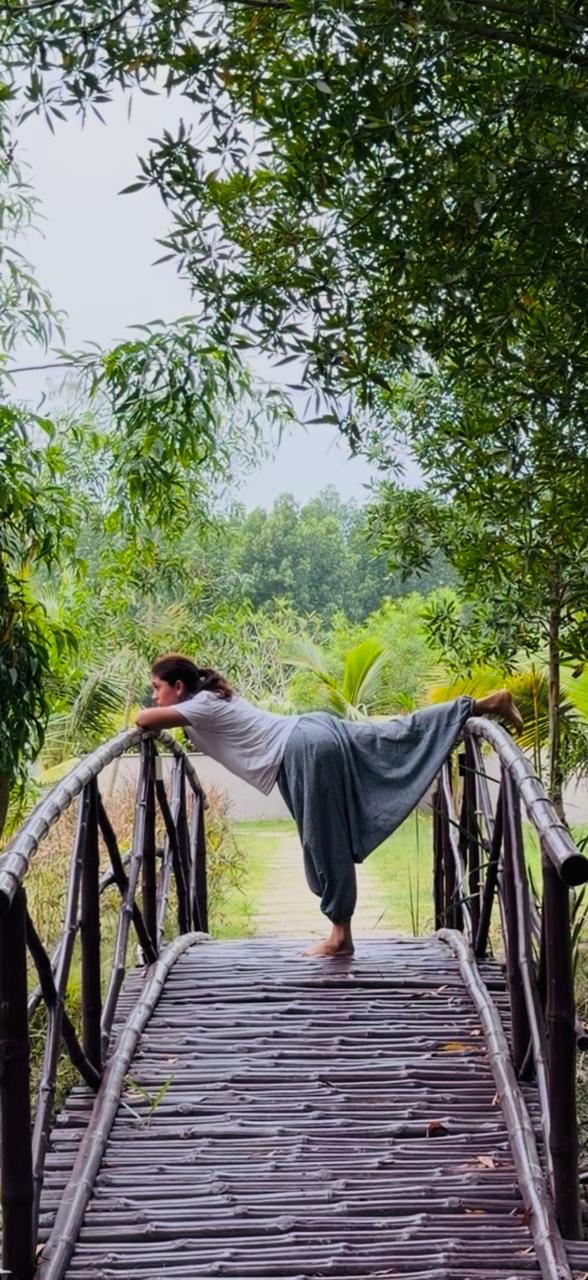 Balance Pose on Bridge